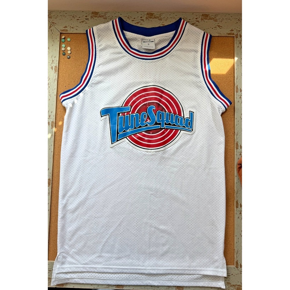 RAAVIN Space Jam Tune Squad Taz #1 Basketball Jersey White Men's Small